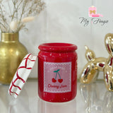 Bruleur pot de confiture cerise